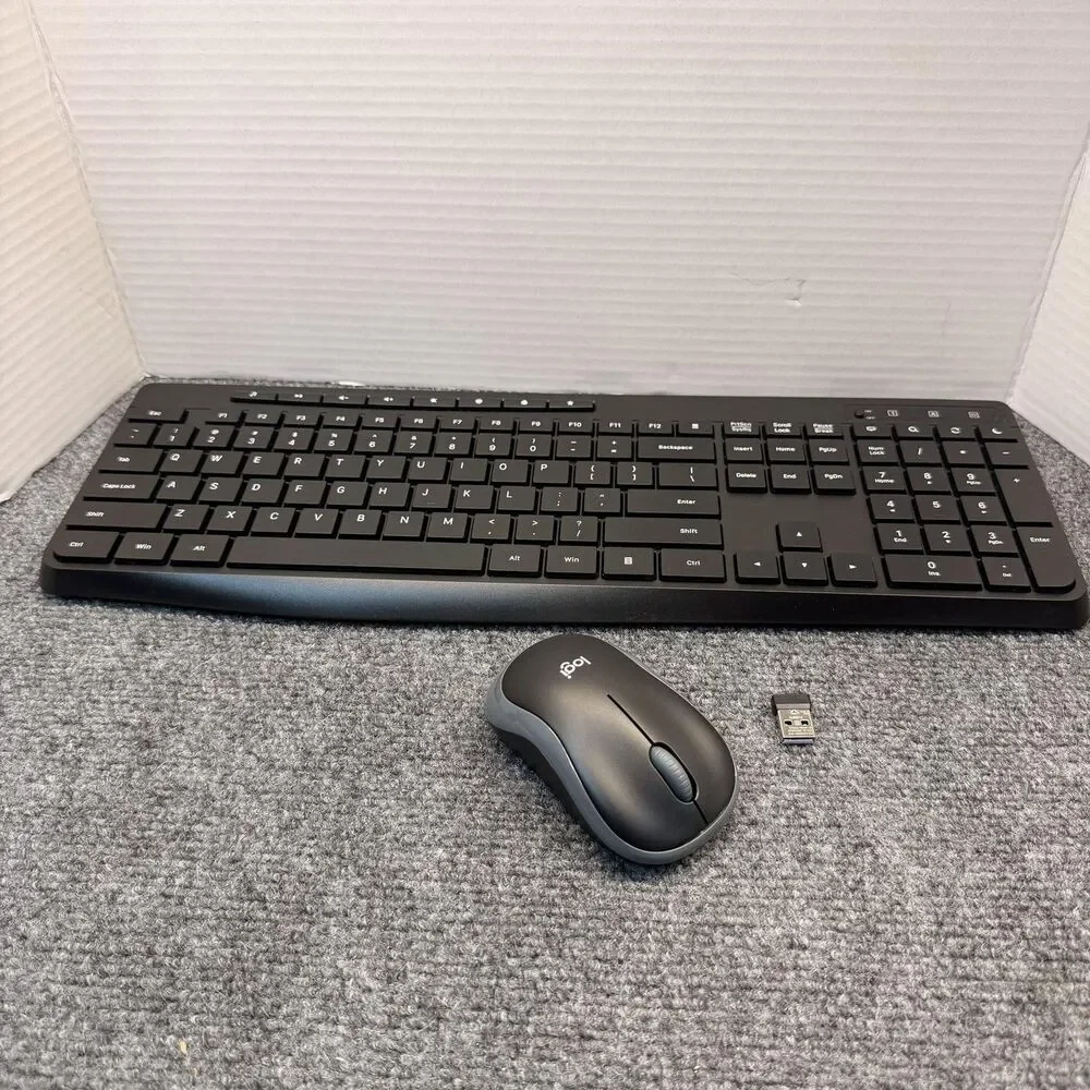 Logitech MK270 Wireless Keyboard Mouse Combo 2.4GHz USB Black Full Size PC Mac
